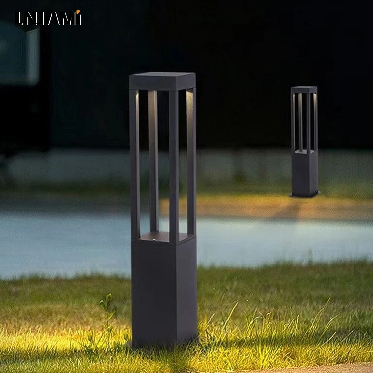 LNJAMI Outdoor Bollard LED Garden Lawn Landscape Light Waterproof IP65 Hotel Villa Garden Park Post Lamp