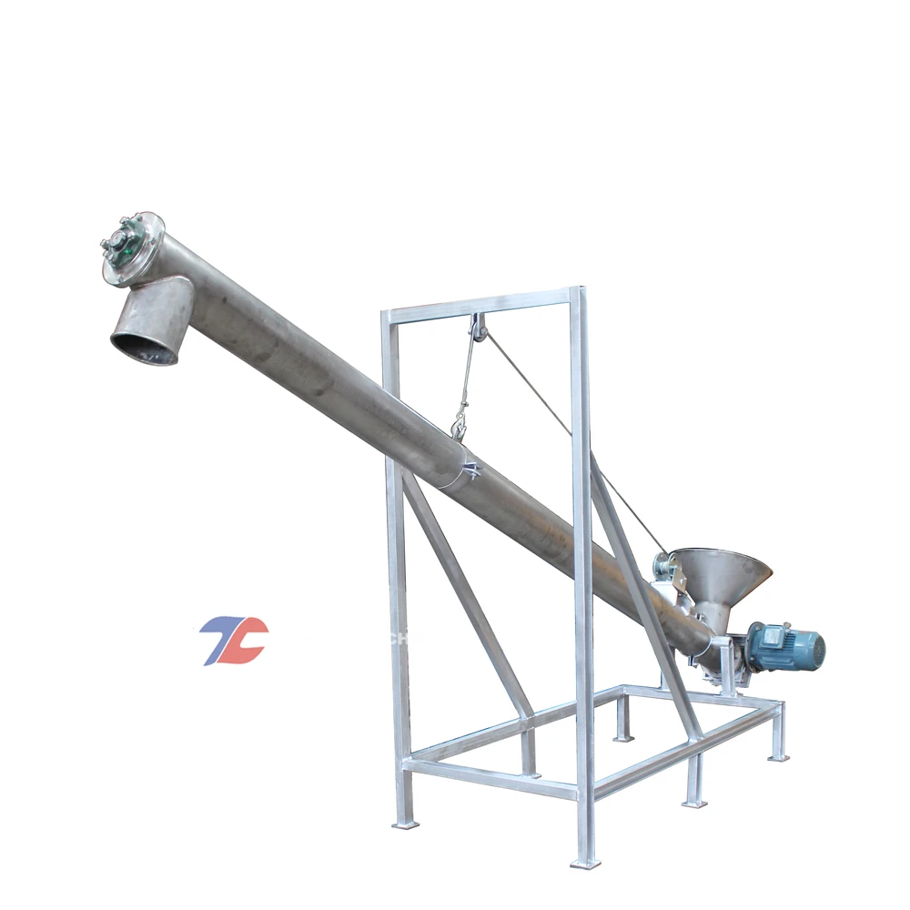 Supplier High Quality Inclined Horizontal Screw Conveyor With Hopper