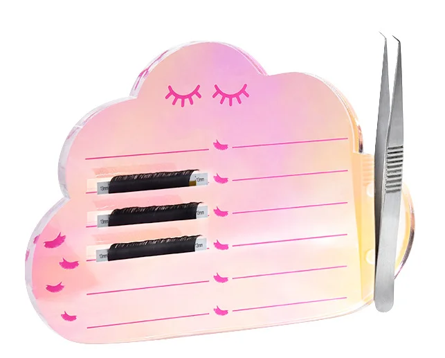 Cloud Shape Laser gradients Crystal Eyelash Glue Holder Lashes Adhesive Pallet Eyelashes Extensions Tool Lashes Glue Tile