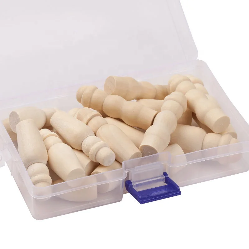 Wooden decoration figures peg people family angel dolls unfinished craft kits for kids diy kit handmade arts and crafts