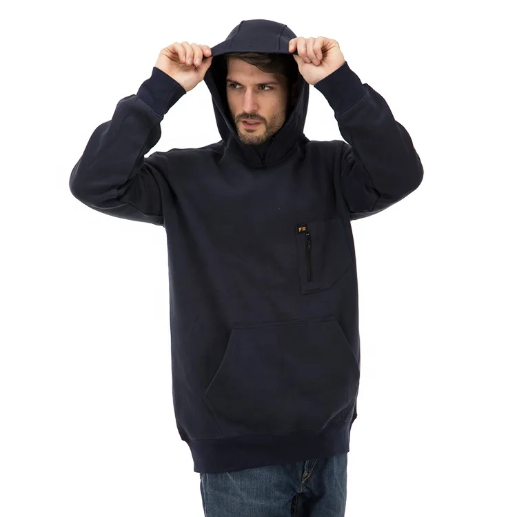 100%Cotton UL classified CAT 2 flame retardant top 7.5OZ FR pullover hoodies flame resistant knitwear sweater