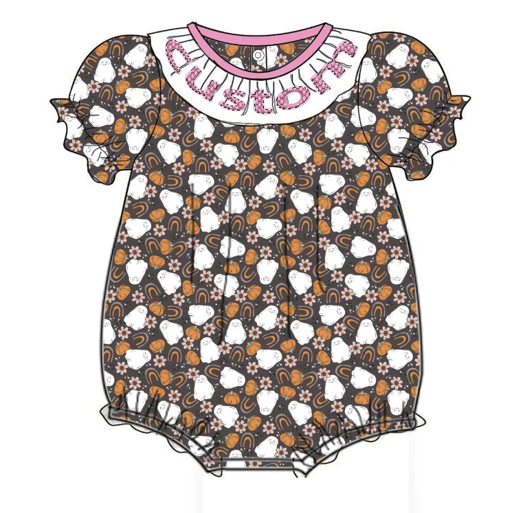 Yihui OEM Service Knitted Romper Baby Girls Clothes SleevelesS wholesale halloween pumpkin baby rompers