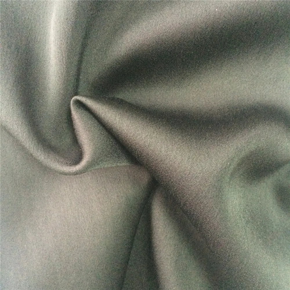 Fashion Shiny Viscose Woven Fabric Acetate/Viscose /Spandex Stretch Georgette Satin Fabric For Dress
