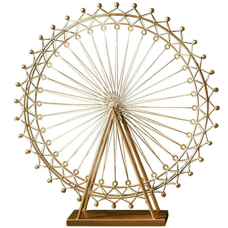 Simple retro ferris wheel decoration model iron decoration creative wedding gift furniture decoration Metal ferris wheel