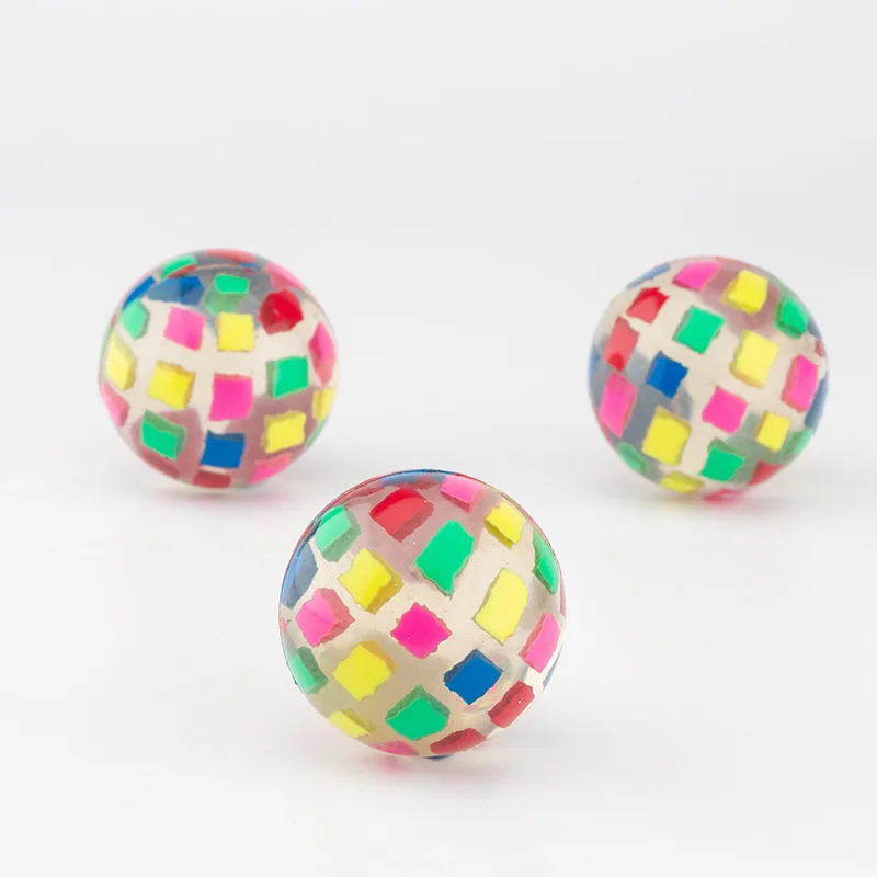 2024 New Multi-Color Fish Design Super Bouncing Transparent Rubber Balls High-Bouncy Toy for Kids