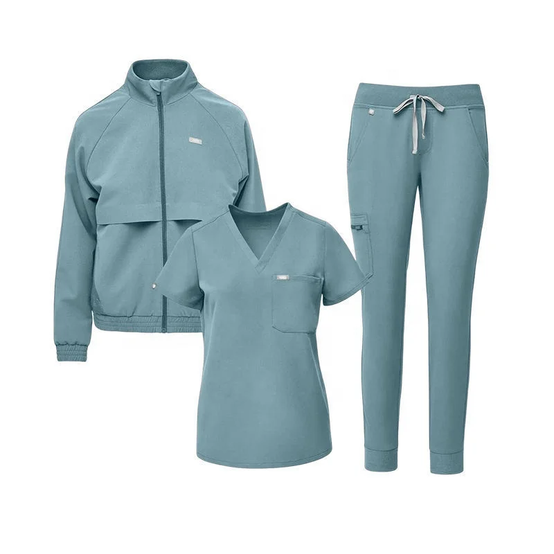 Customize Medical Nursing Hospital Uniform Jacket Stretch Nursing Uniforms Medical Scrub Jackets Nurse Sets