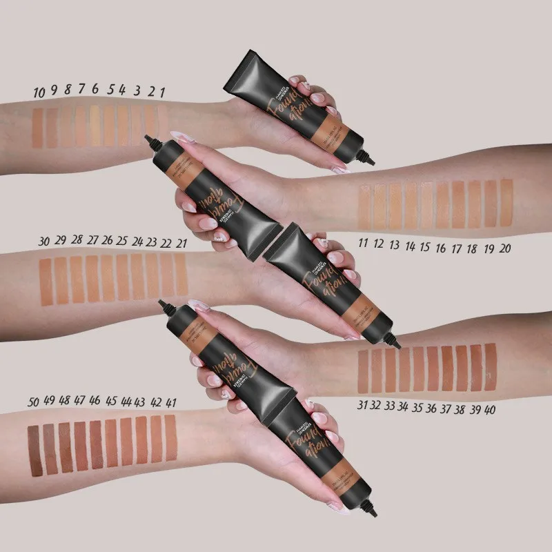 Makeup Base Waterproof Full Coverage Foundation Lasting Lightweight Face BB Cream Cosmetic Private Label Liquid Foundation
