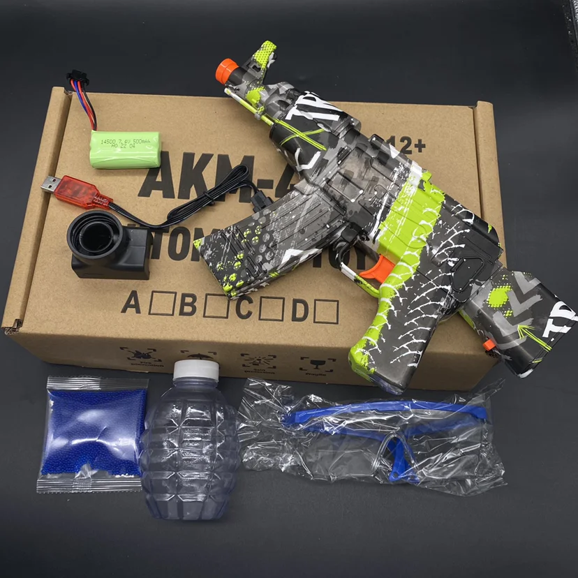 plastic shell ejection toy soft bullet gun airsof sniper battery powered water gun electric rifle rx akm 47 gel blaster gun