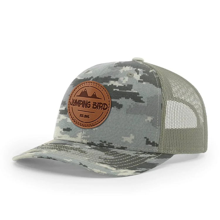 hengxing Custom Embroidery Logo Animal Patch Fitted Baseball Caps Camo Gorras Original Trucker Hat 112 Trucker Hat