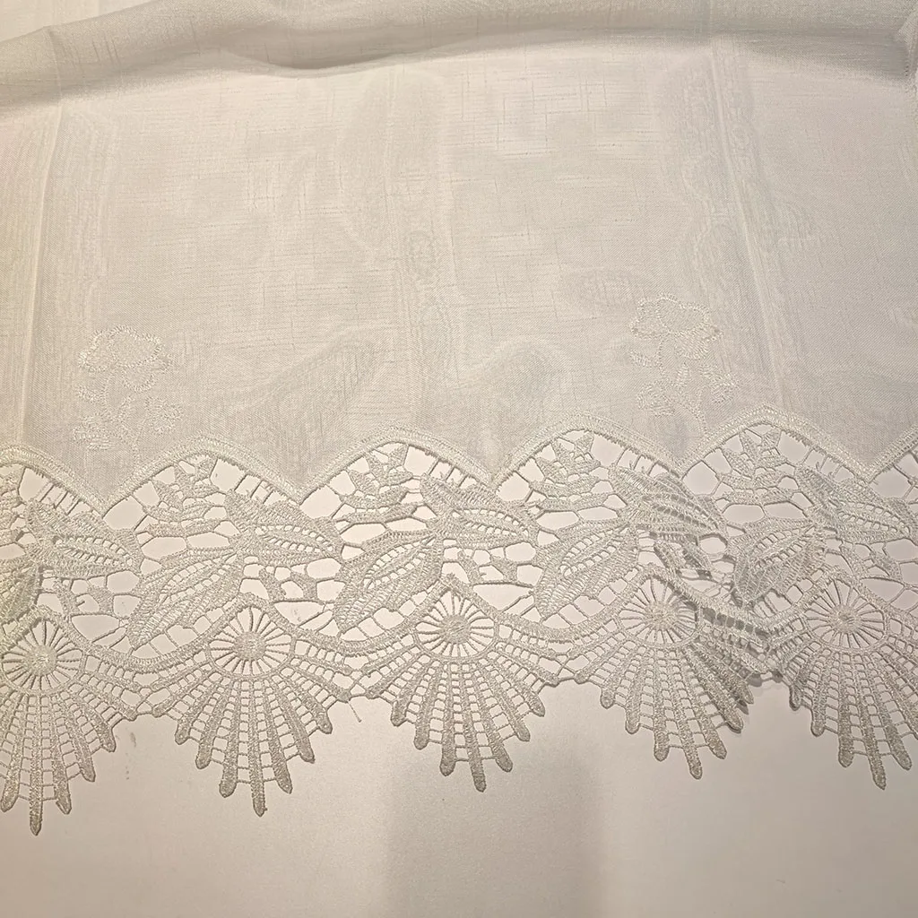 sheer embroidery curtain fabric for living room curtains