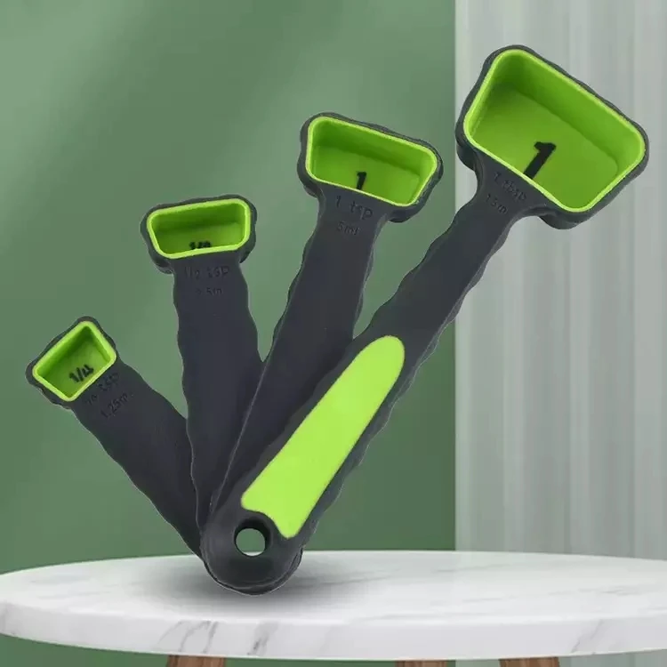 8 Pcs Portable Food Grade Silicone Milk Powder Spoon For Liquid & Dry Collapsible Measuring Cups And Measuring Spoons Set