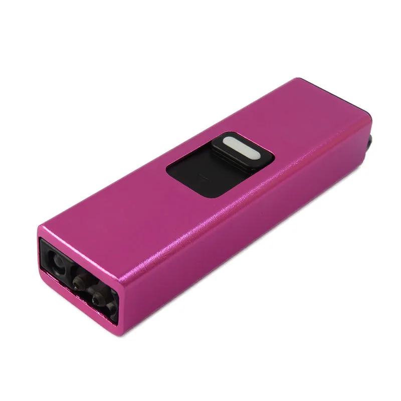 Dual Arc Plasma Lighter USB Rechargeable Windproof Flameless Butane Free Electric for Candle With Flashlight