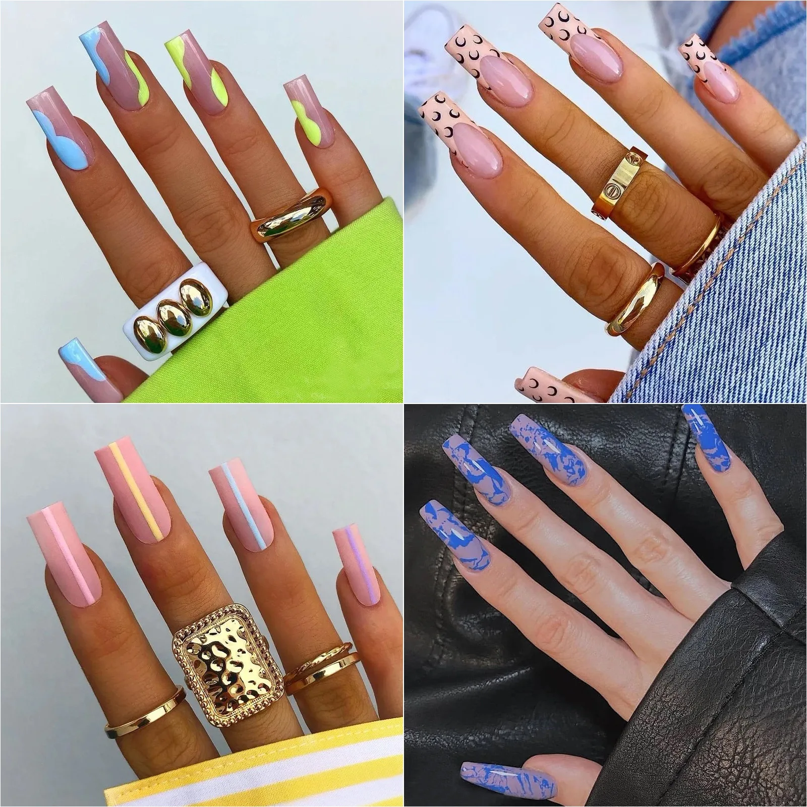 100pcs Half French False Nail Art Tips Acrylic UV Gel Manicure Tip Nail French Nail Piece Finished DIY Artificial Tips