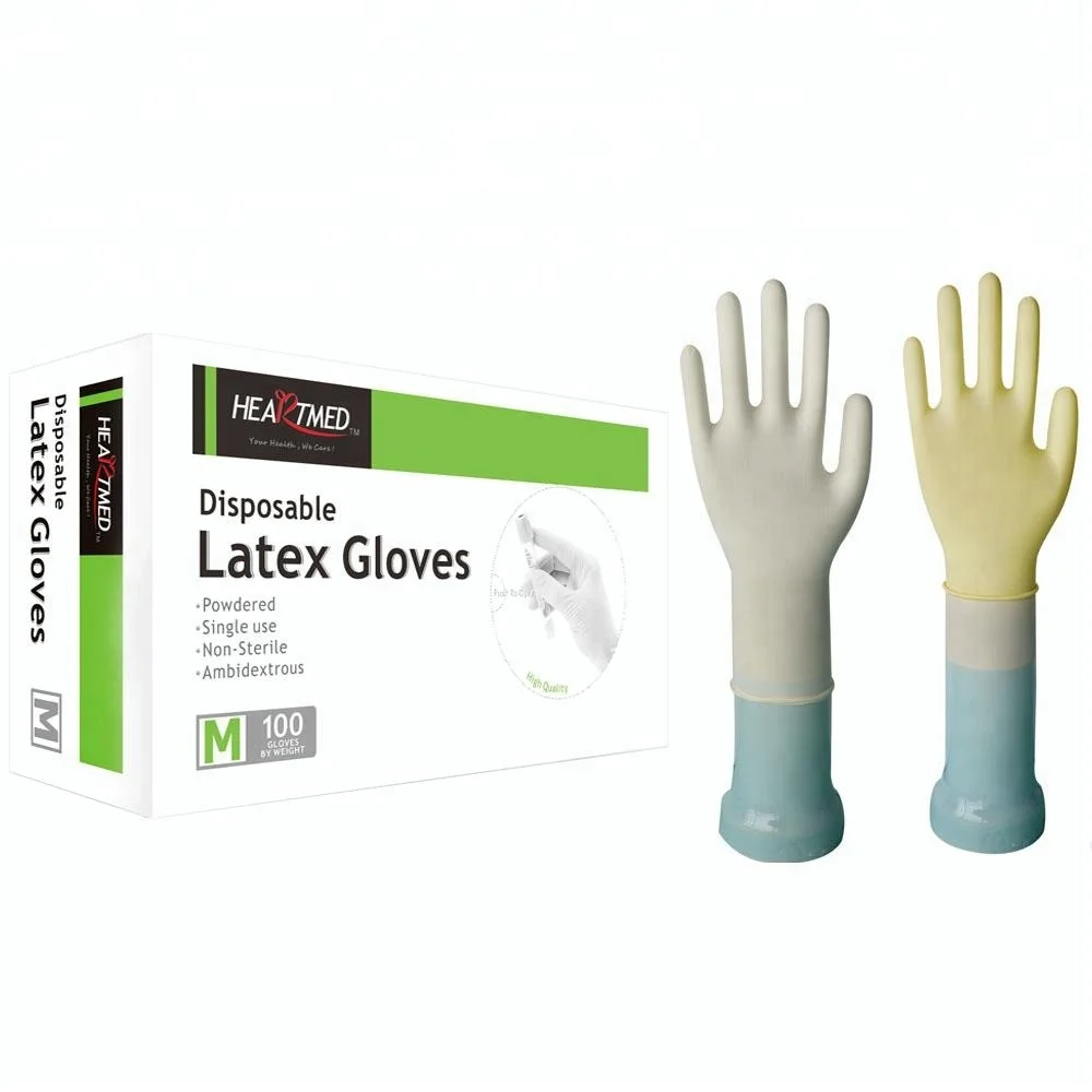 100-Count  4 Mil Disposable Powder Free Cleaning Service Latex Glovees