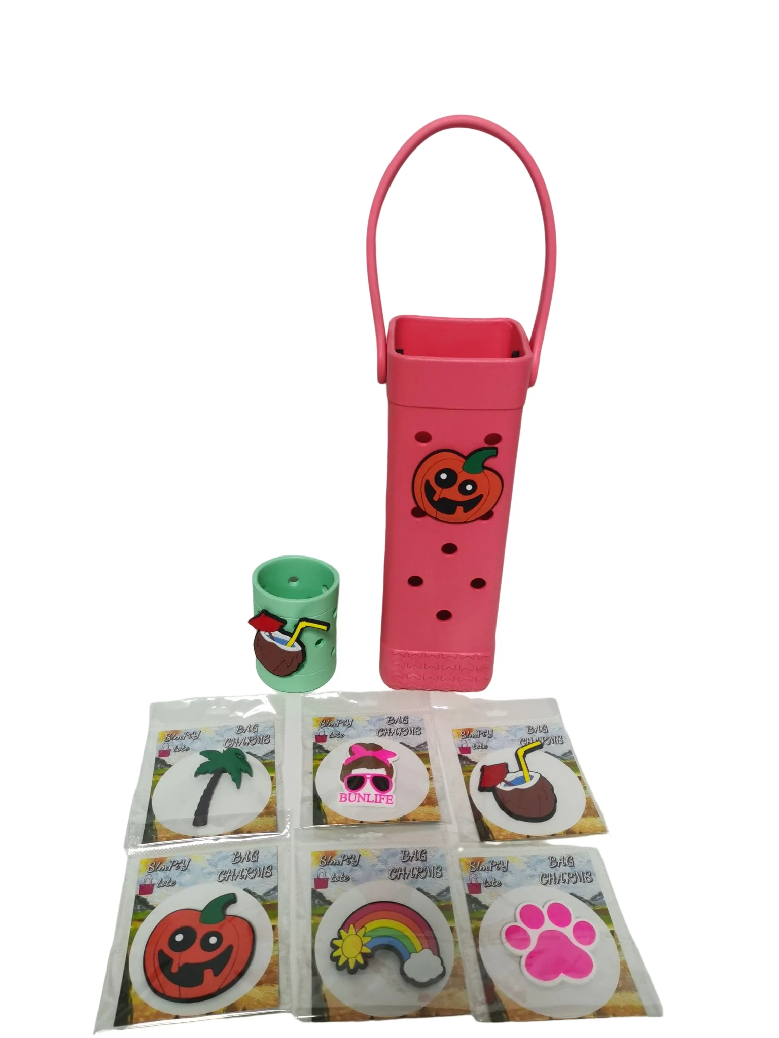 Unisex-Adult Clog Shoes Charms Accessories Pvc Charms Eva Beach Tote Bag Charms Summer Shoes Accessories