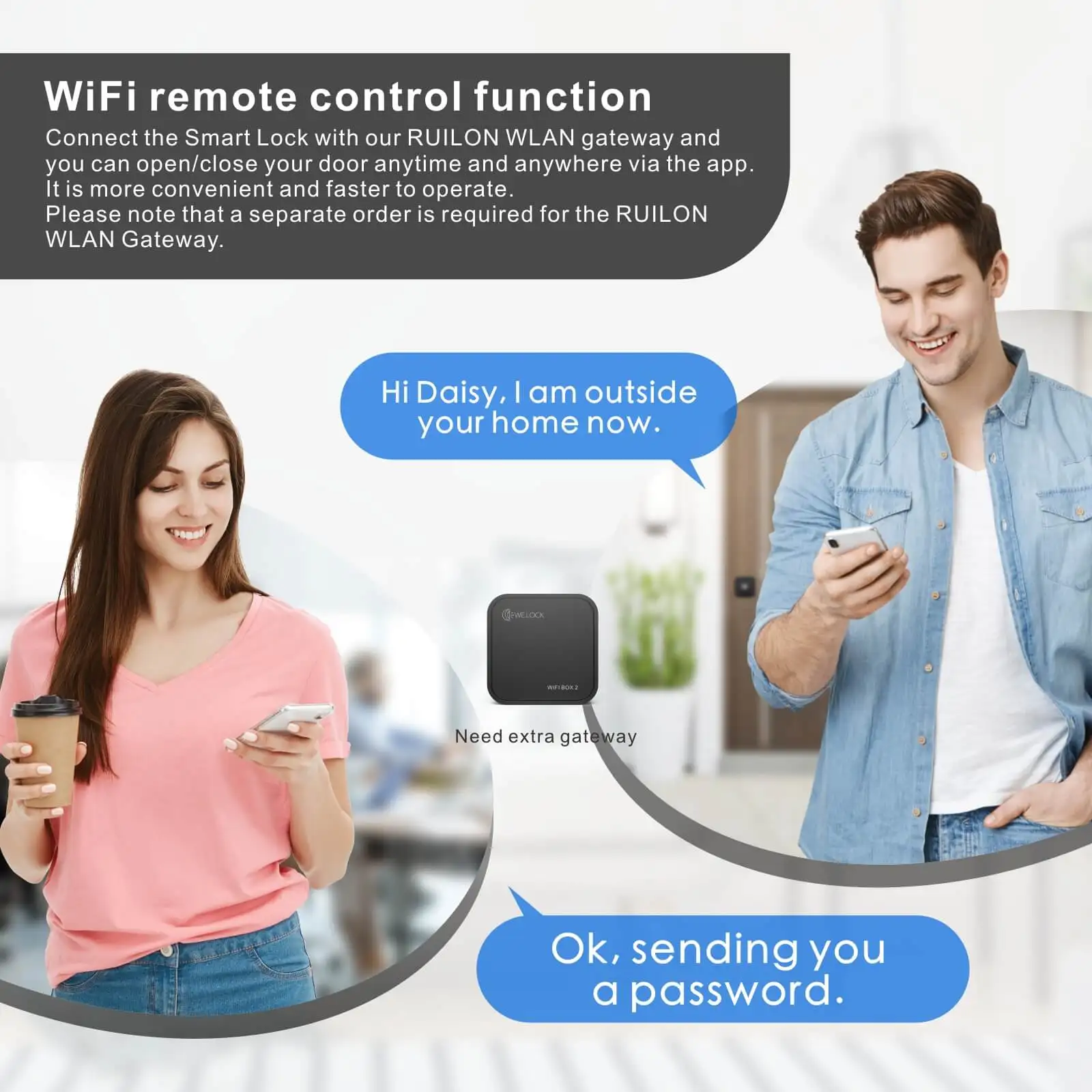 WELOCK Hot Selling smart cylinder adjustable lock IP65 Waterproof 5-in-1 passcode doorknob digital entry door knob