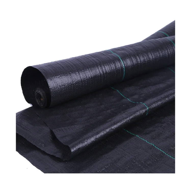 
Geotextile black plastic pp weed barrier fabrics landscape weed mat hole for greenhouse flooring 