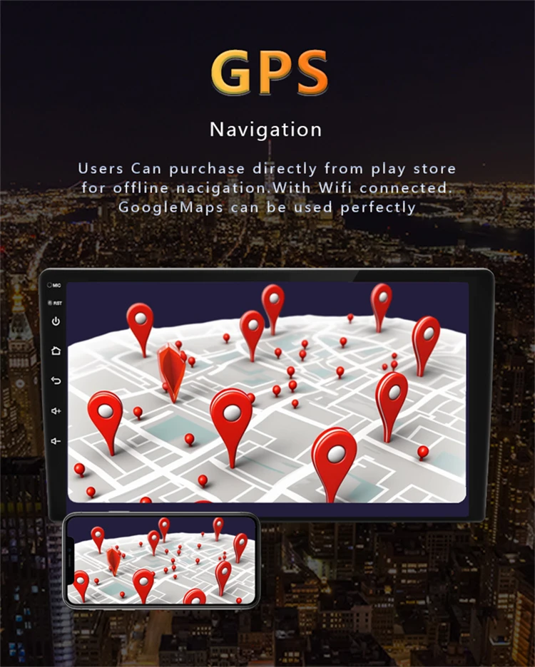 Factory Best Touch Screen for Universal car GPS WIFI Android 11 car Video Player With Factory price discount