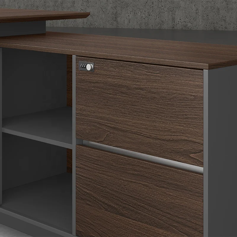 Wholesale Mid Century Seater Modern Melamine Board Director Simple Single Promotional Office Table Design