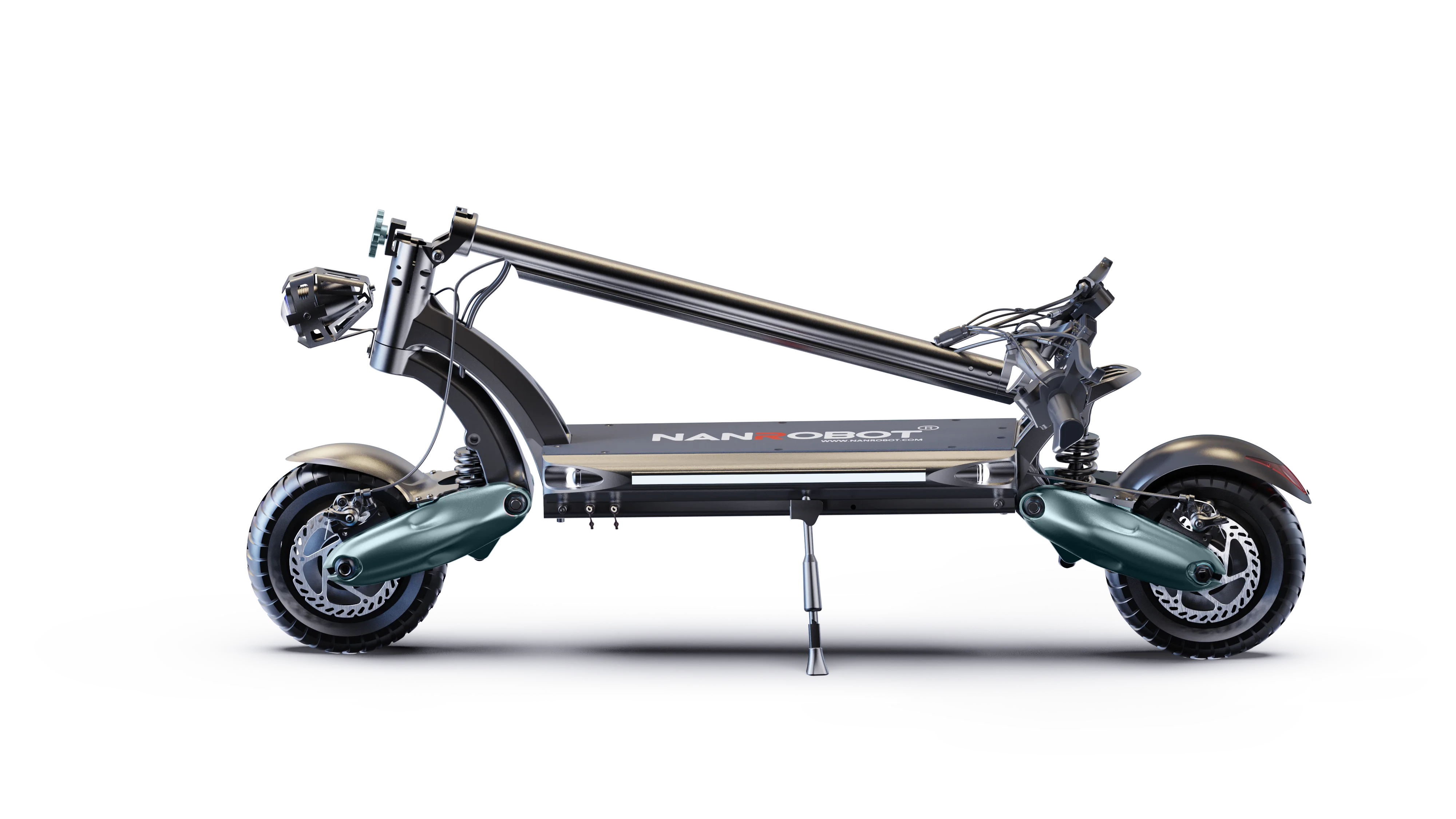 Newest Model USA Europe Warehouse Powerful Off Road 52v 26ah 2000w Adult Dual Motor Foldable Nanrobot Dualtron Electric Scooter