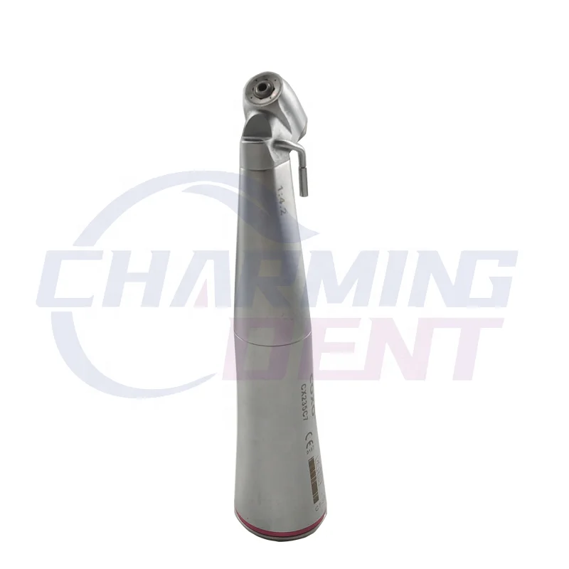 45 degree angle 1:4.2 fast speed COXOs dental surgical handpiece / LED fiber optic dental implant handpiece
