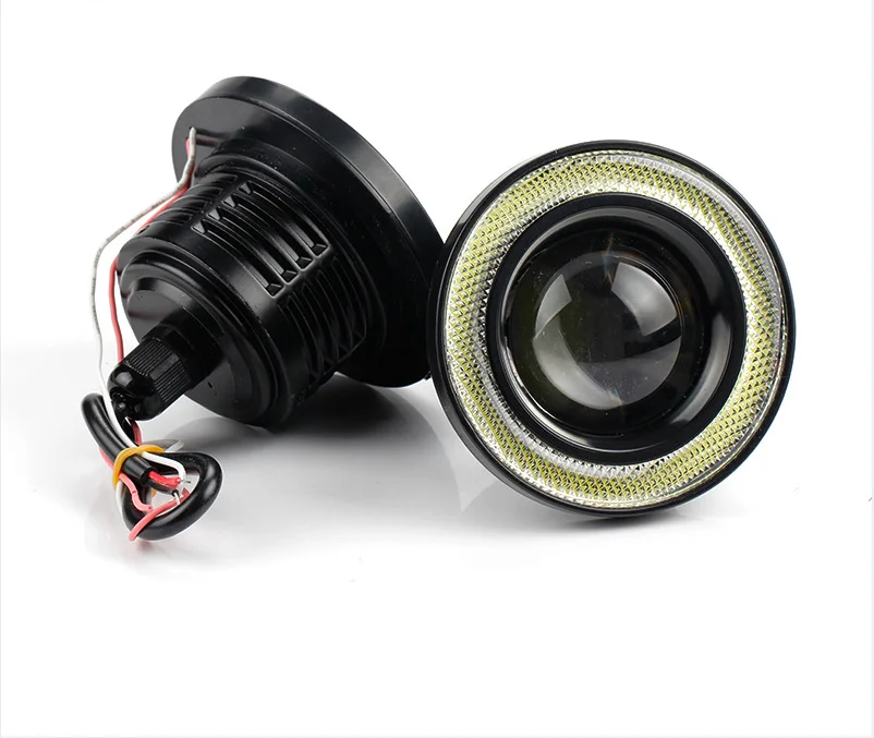 GM spotlights dual-light COB angel eye fog lights modified LED lens fisheye daytime running lights