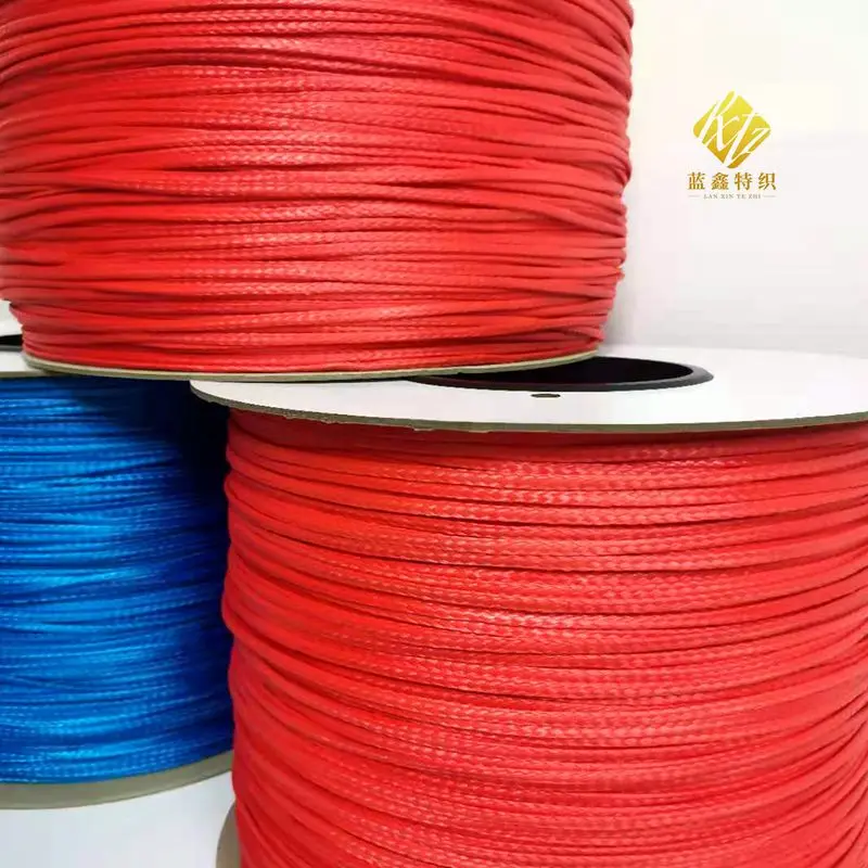 High Tenacity 3mm blue red UHMWPE kite surfing line Tightly Woven Kite string rope braided water ski sport rope for surf