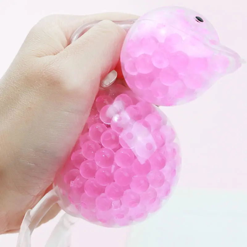Custom OEM kawaii duck shape Eco-friendly TPR Toys for kid relief stress