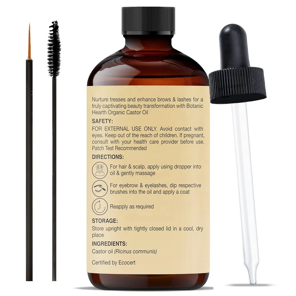 bulk cold pressed hydrogenated jamaican natural organic eyebrow growth 100% castor oil for hair growth