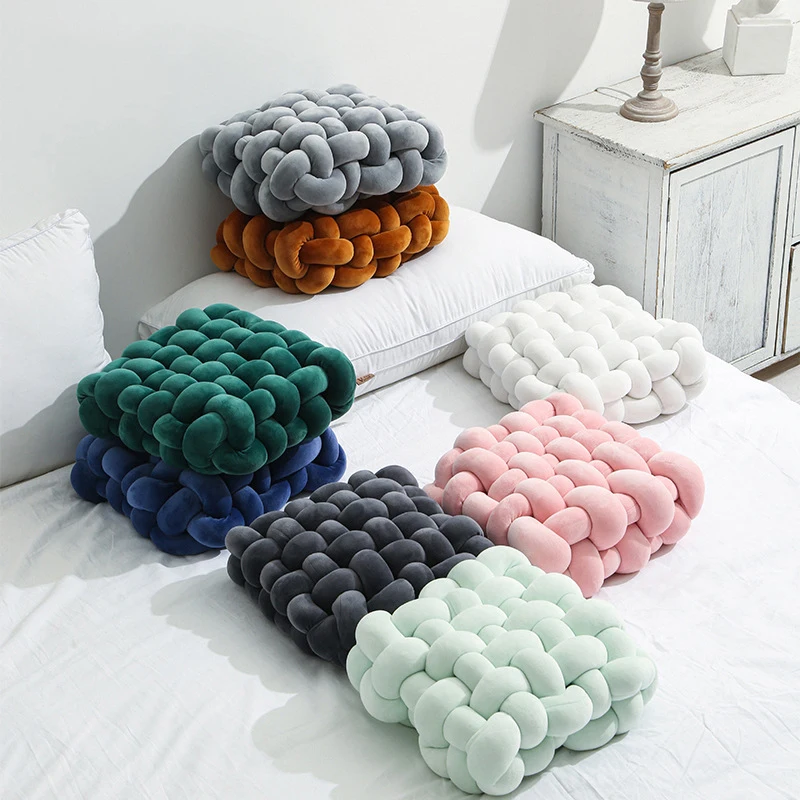 Handmade Nylon Crystal Velvet Weaving Throw Tatami Cushion Soft Smooth Meditation Ultimate Comfort Floor Pillow For Home Office