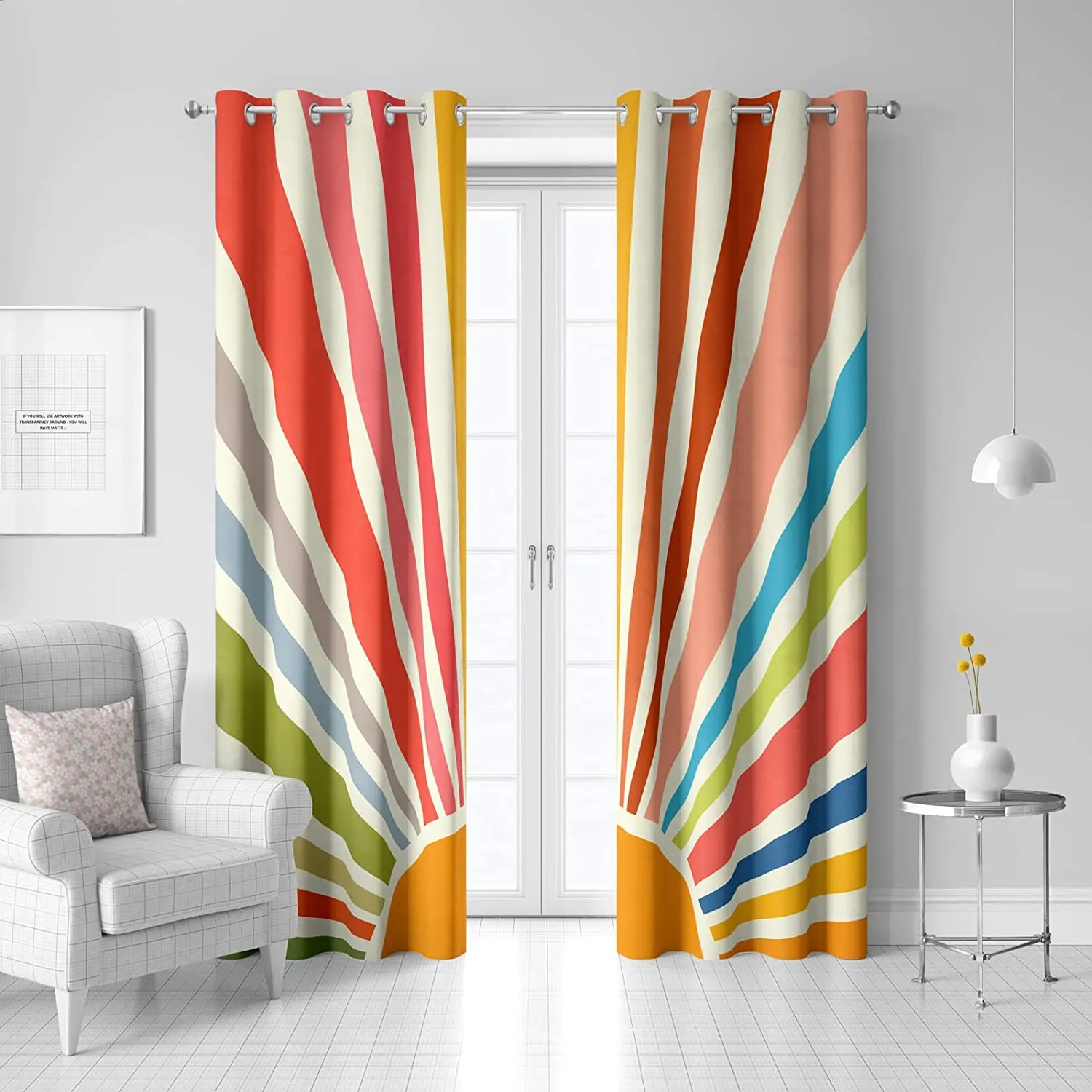 Popular Sunshine Colored Curtains New  Stripe Curtain Retro Curtains For The Living Room Window