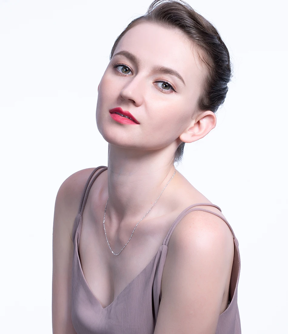 RINNTIN SC27 Sterling Silver 925 Diamond-Cut 1.7mm Figaro Link Chain Necklace for Women