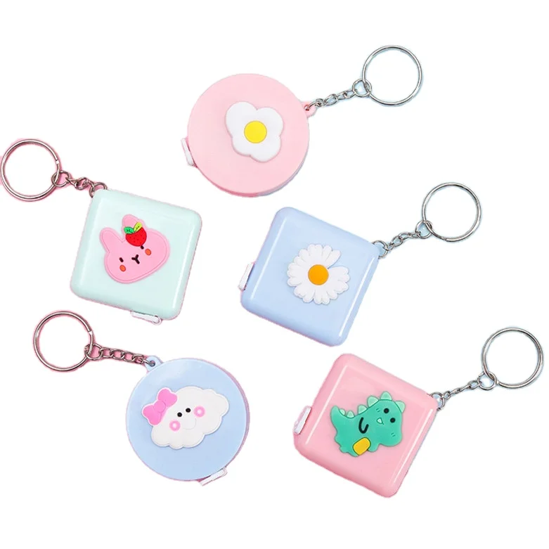 Многофункциональная портативная Милая мультяшная измерительная лента из мягкой кожи