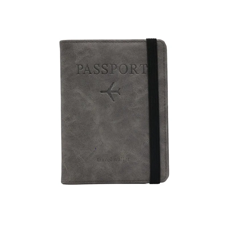 passport holder leather RFID Passport Holder family travel wallet passport cover with pockets certificate bags case booklet