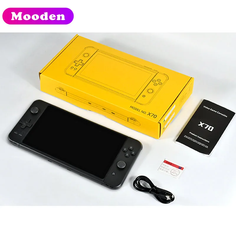 L X70 портативная игровая приставка 7 дюймов сенсорный экран 64bit Ретро портативная игровая консоль HD ТВ-выход видео Игровая приставка для PS1
