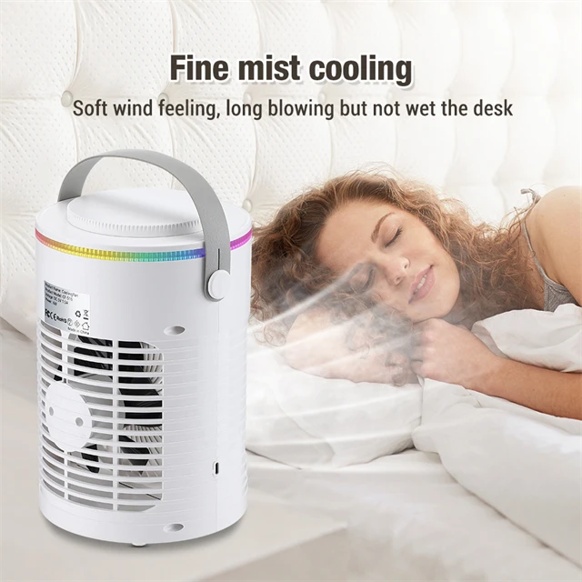 3 In 1 Portable Spray Aromatherapy Machine Fan Desktop Programmable Usb Rechargeable Handheld Electric Spra Cooler Fan