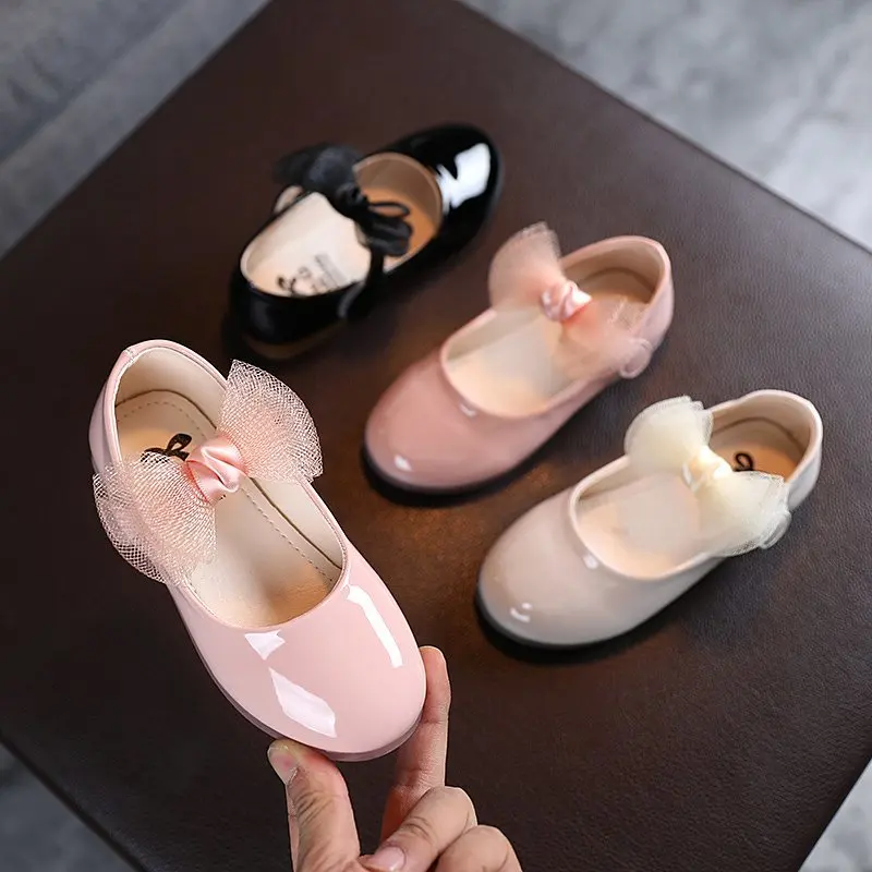 Fashion Princess Shoes Little Baby Girls Dress Fashion Crystal Bright shoes  Leather Kids Party Wedding Children Toddler Shoes