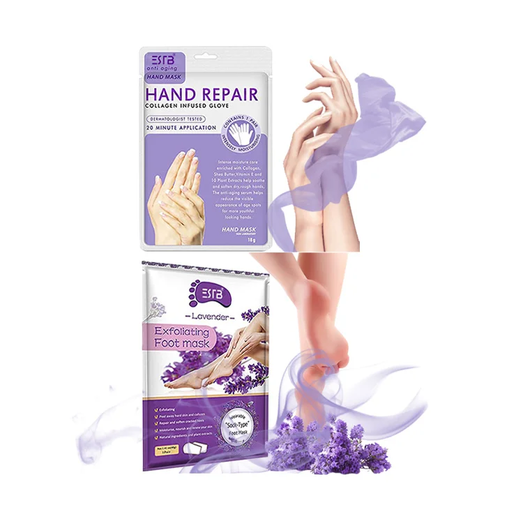Amazon Hot Sale Moisturizing Hand Mask Glove And Exfoliating Foot Peel Mask, Remove Feet Dead Skin Callus And Repair Rough Hands