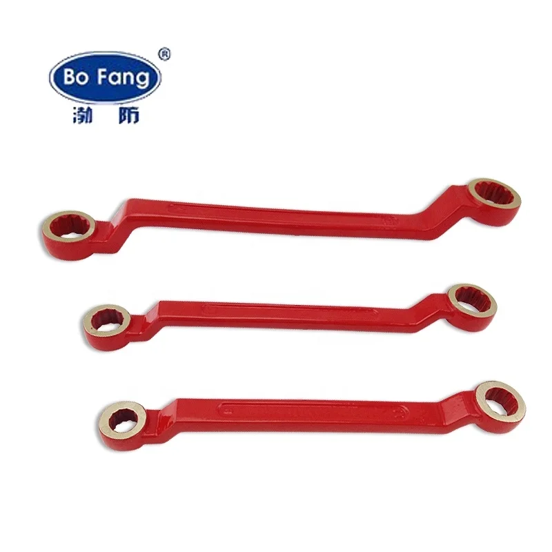 non sparking tools double box offset wench ring end double side spanner in beryllium copper aluminum bronze