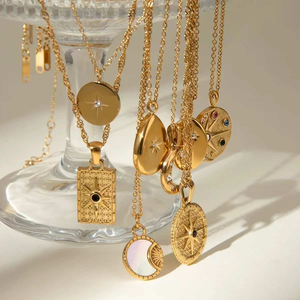 New Beautiful Design Vintage 14K 16K 18K Gold Plated Fashion Necklace Jewelry for Women