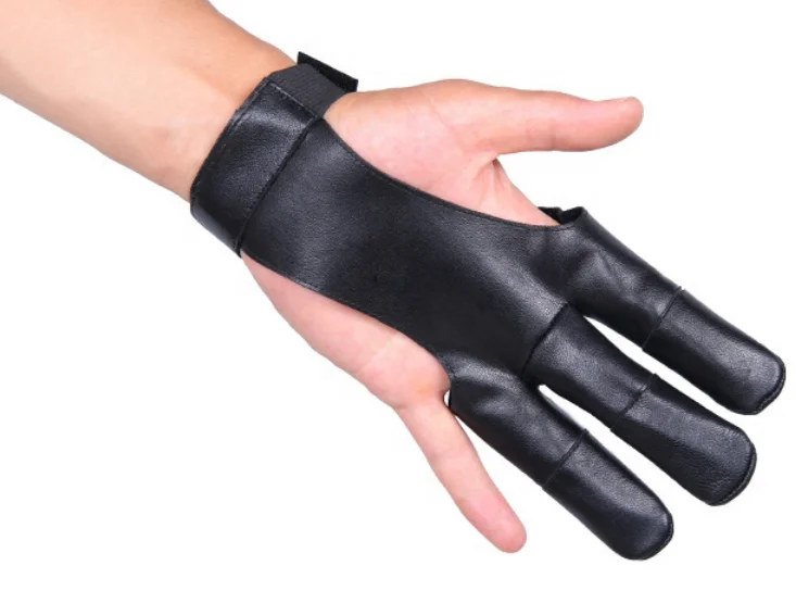 
Archery Shooting Gloves Three Finger Protective Archery Gloves for Recurve Bows Hunting Finger 