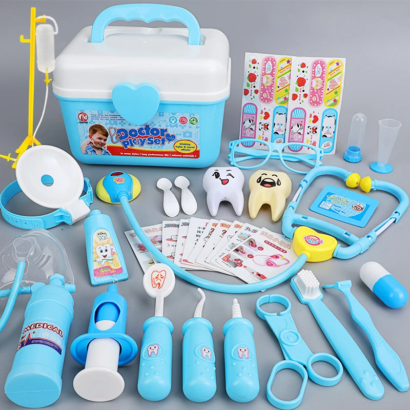 Hot Sale DIY Pretend Play Operating Table Doctor Toys Set Kit For Kids 38PCS set