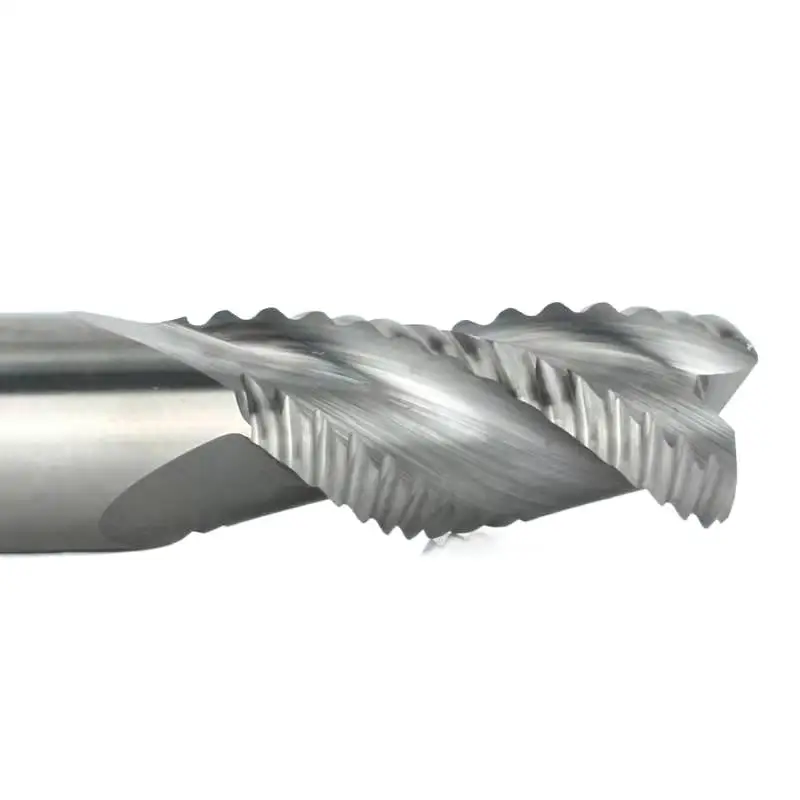 Customized 3f Roughing Milling Tool 3 Flutes End Mill Rough Knife For Aluminum