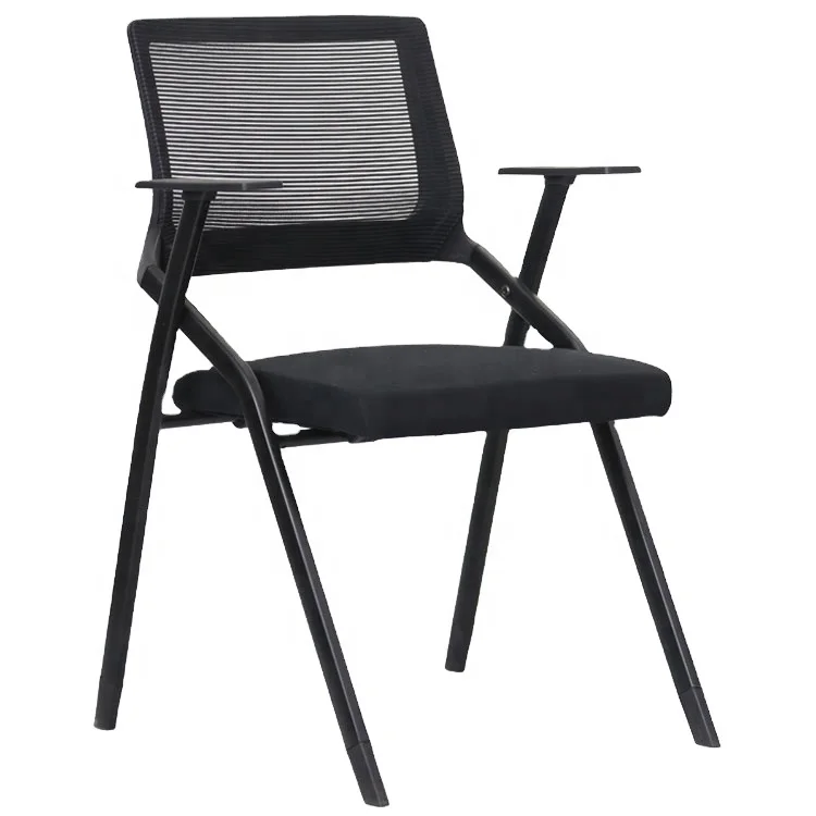 Foldable mesh back office training student desk chair