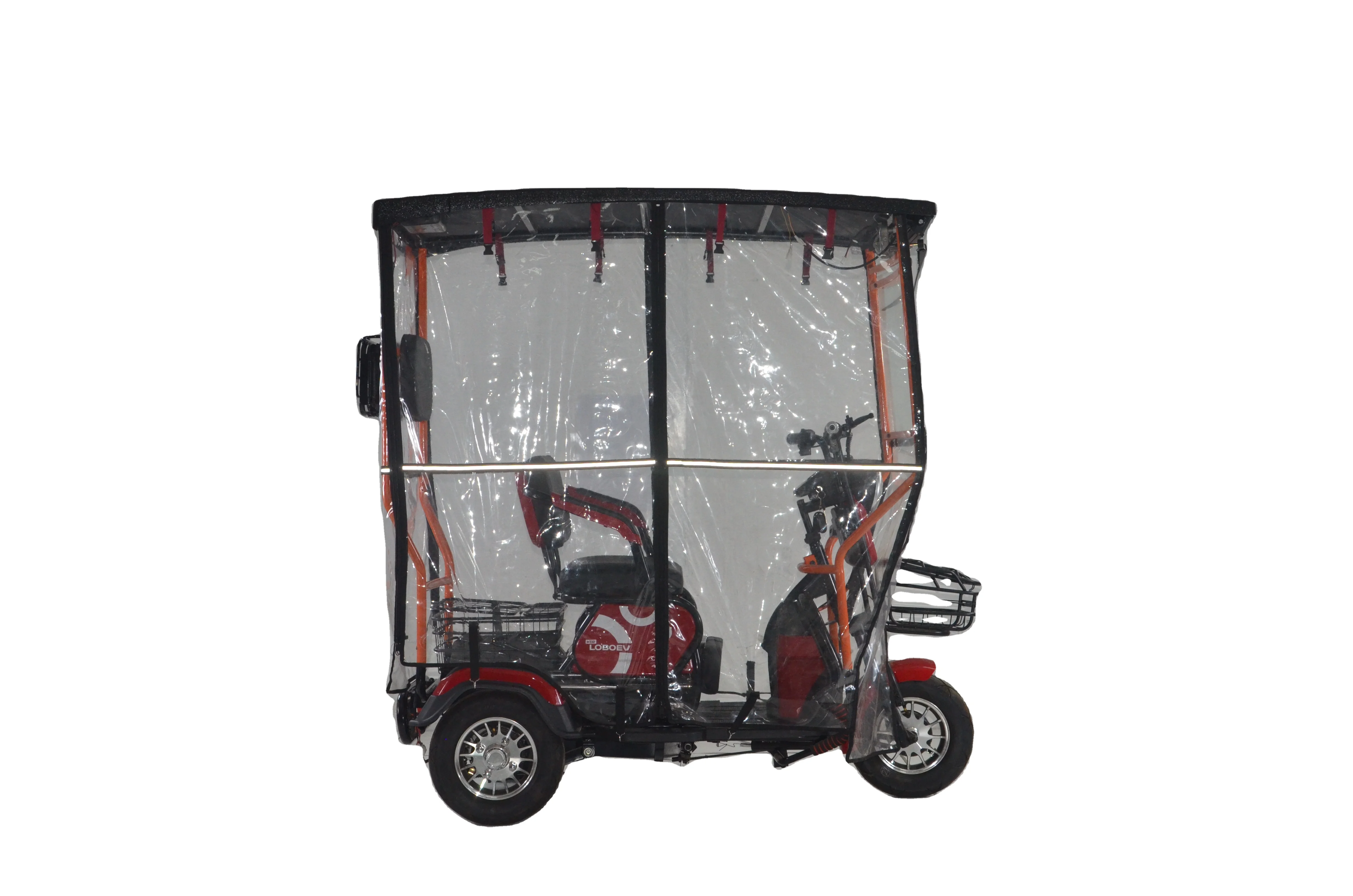 Durable Popular Solar electric tricycle With rain curtain Folding Seats With wiper electric tricycles with solar panel