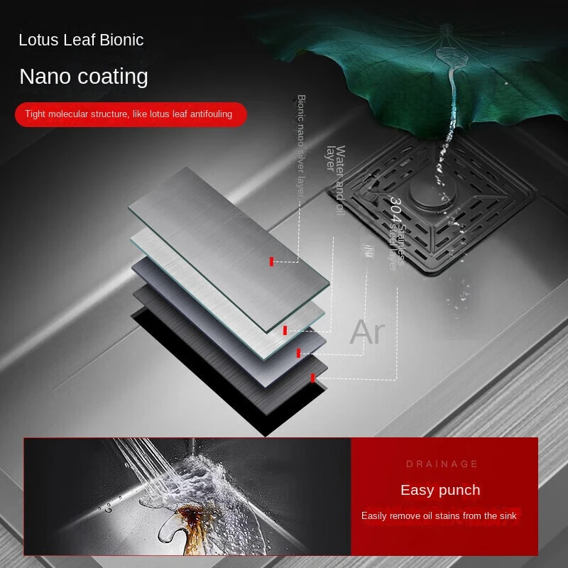 DQOK Kitchen Sink Stainless Steel Waterfall Faucet Kitchen Sink Kitchen Faucet With Base Waterfall