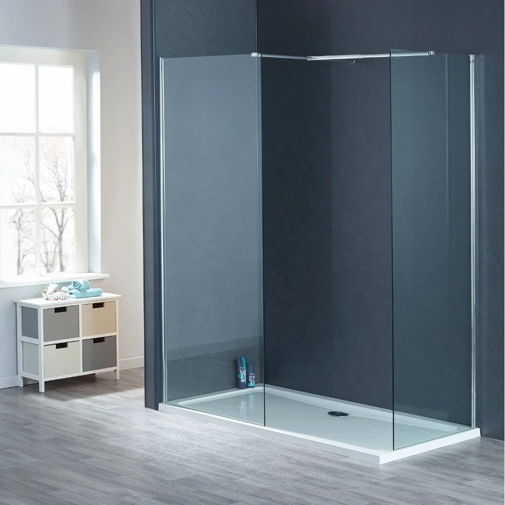 Modern Glass Bathroom Stand Shower Room with Sliding Door Frameless and Square Appearance for Hotels on Clear Sale
