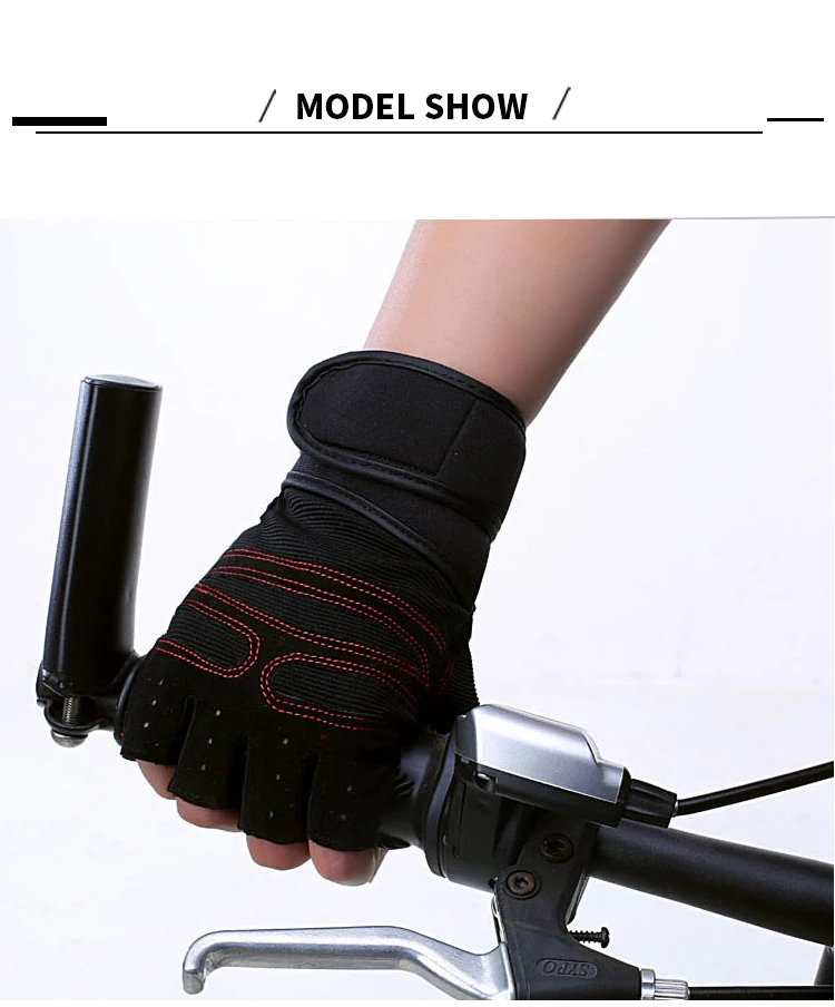 Женские спортивные перчатки с накидкой на половину пальца для тяжелой атлетики