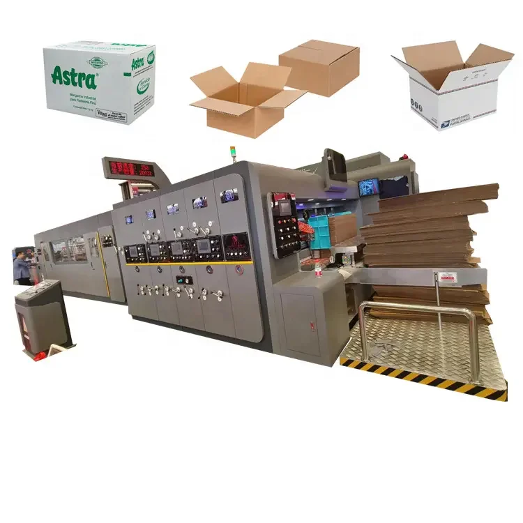 Carton making machine FFG line automatic flexo folder gluer for corrugated cardboard printing rotary die cutter slotter machine