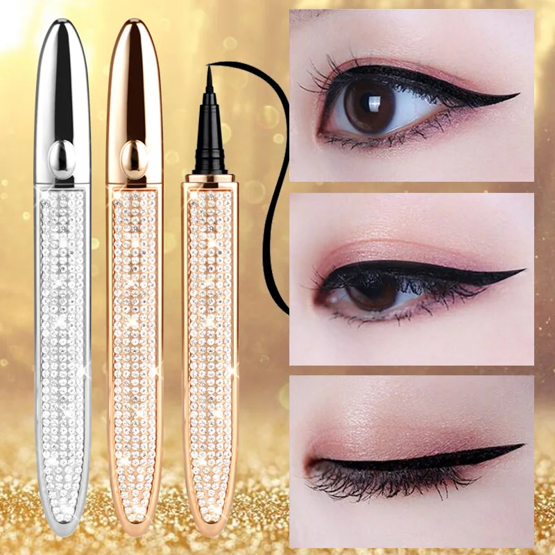 Wholesale No Smudging Quick-drying Liquid Eyeliner Gel Self-adhesive Long-lasting Eyeliner Pen OPP Bag OEM Pencil 3pcs